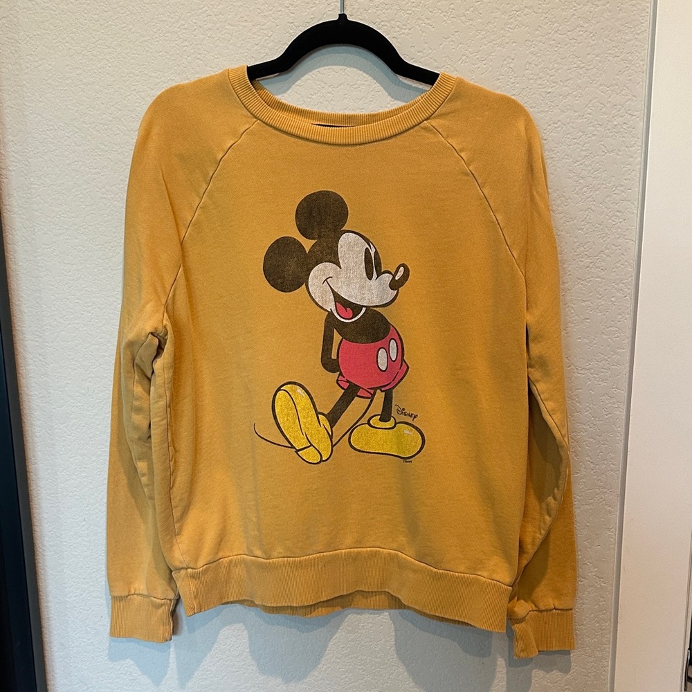 Junk Food Clothing Mustard Mickey Mouse Sweatshirt